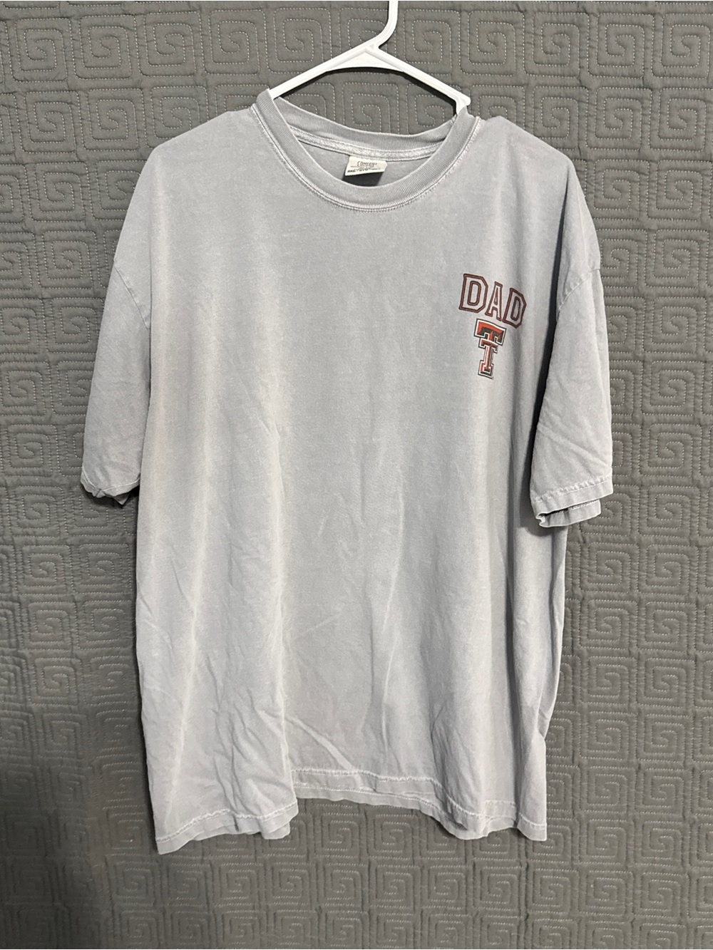 Texas Tech Red Raiders Dad Shirt Comfort Colors 2XL Grey Blue Heavyweight Tee